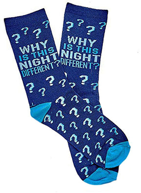 Passover Socks Why is this Night Different?, Adult Size - The Weitzman Museum Store - 7 - 847384015269