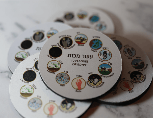Passover Ten Plagues Coaster - The Weitzman Museum Store - Plaguecoast