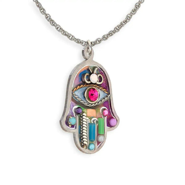Pastel Hamsa Seeka Necklace - The Weitzman Museum Store - 1430380