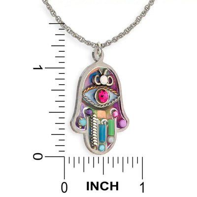 Pastel Hamsa Seeka Necklace - The Weitzman Museum Store - 1430380