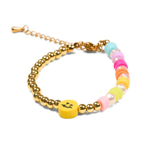 Pearl & Gold Smiley Bracelet - The Weitzman Museum Store - PearlGoldSF