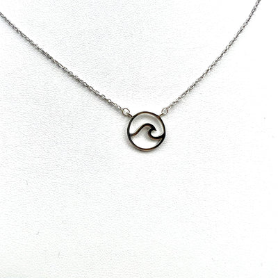 Petite Round Wave Sterling Silver Necklace - The Weitzman Museum Store - N269N