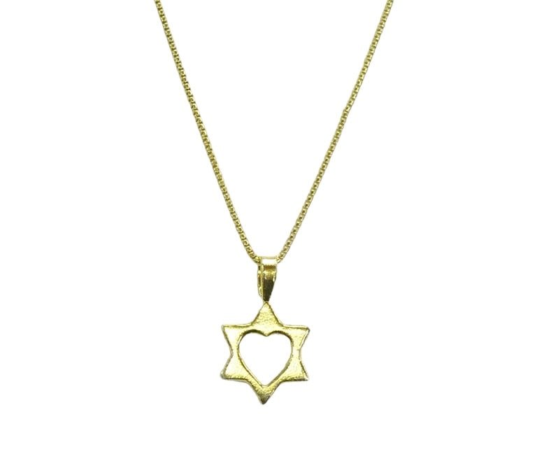 Petite Vermeil Star with Heart Cutout - The Weitzman Museum Store - 529719