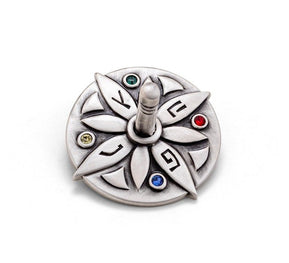 Pewter Dreidel with Colored Stones - The Weitzman Museum Store - 529902