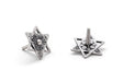 Pewter Dreidel with Colored Stones, 3 Designs - The Weitzman Museum Store - 529901