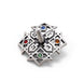 Pewter Dreidel with Colored Stones, 3 Designs - The Weitzman Museum Store - 529903