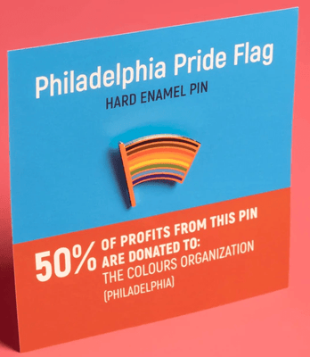 Philadelphia Pride Flag Pin - The Weitzman Museum Store - 7 - 847384018202