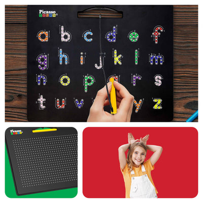 PicassoTiles Double-Sided Magnetic Drawing Tablet Pad - The Weitzman Museum Store - PTB04-BLK