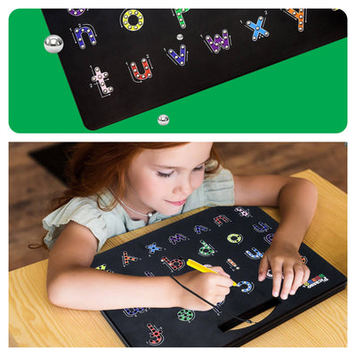 PicassoTiles Double-Sided Magnetic Drawing Tablet Pad - The Weitzman Museum Store - PTB04-BLK