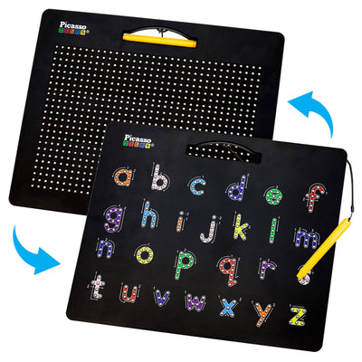 PicassoTiles Double-Sided Magnetic Drawing Tablet Pad - The Weitzman Museum Store - PTB04-BLK