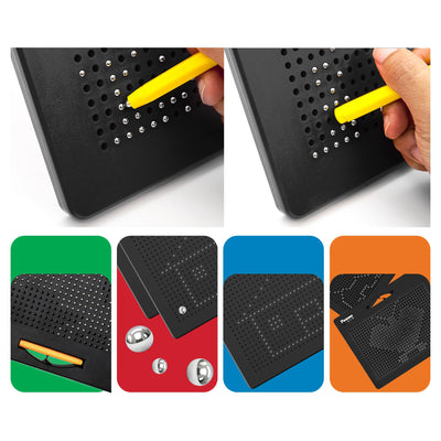 PicassoTiles Double-Sided Magnetic Drawing Tablet Pad - The Weitzman Museum Store - PTB04-BLK