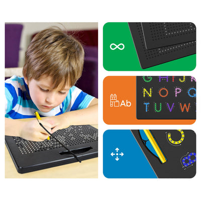 PicassoTiles Double-Sided Magnetic Drawing Tablet Pad - The Weitzman Museum Store - PTB04-BLK