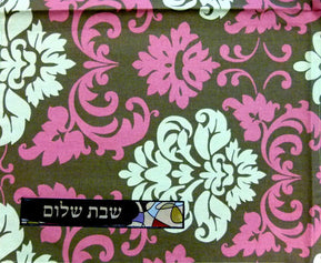 Pink and Cream Linen Challah Cover - The Weitzman Museum Store - 7 - 847384006588