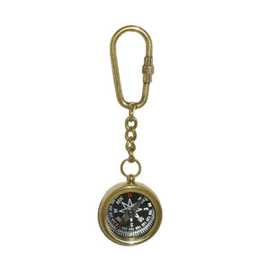Polished Brass Compass Keychain, 1-1/8" - The Weitzman Museum Store - 6663