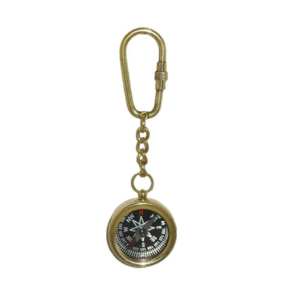 Polished Brass Compass Keychain, 1-1/8" - The Weitzman Museum Store - 6663