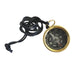 Polished Brass Mini Compass with Cord Necklace, 1 - 1/4" - The Weitzman Museum Store - 6717