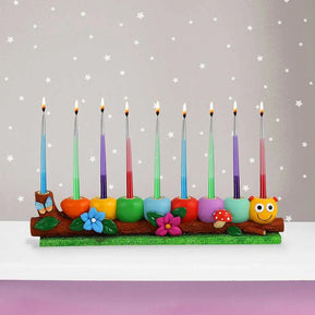 Poly Resin Caterpillar Menorah - The Weitzman Museum Store - MR-CATER