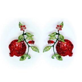 Pomegranate Earrings - The Weitzman Museum Store - TL - E - 35 - P