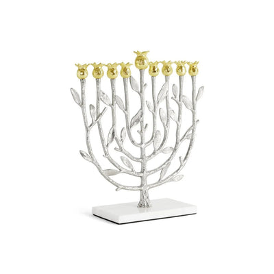 Pomegranate Menorah Silver/Gold - The Weitzman Museum Store - 174124