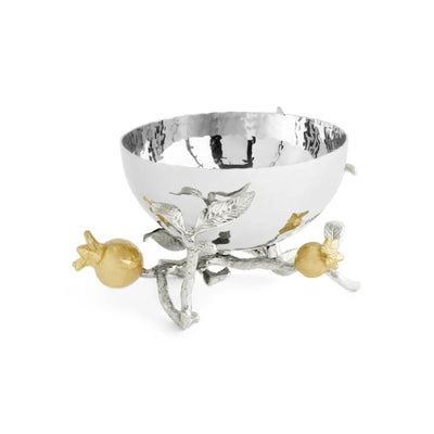Pomegranate Silver & Gold Nut Bowl - The Weitzman Museum Store - 174109