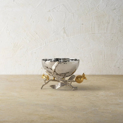 Pomegranate Silver & Gold Nut Bowl - The Weitzman Museum Store - 174109