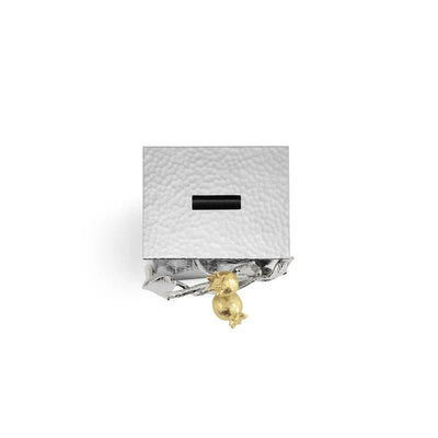 Pomegranate Tzedakah Box - Silver & Gold - The Weitzman Museum Store - 174126