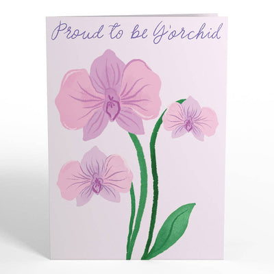 Proud to Be Y’Orchid Mother’s Day Card with Mini Bouquet - The Weitzman Museum Store - LP6738
