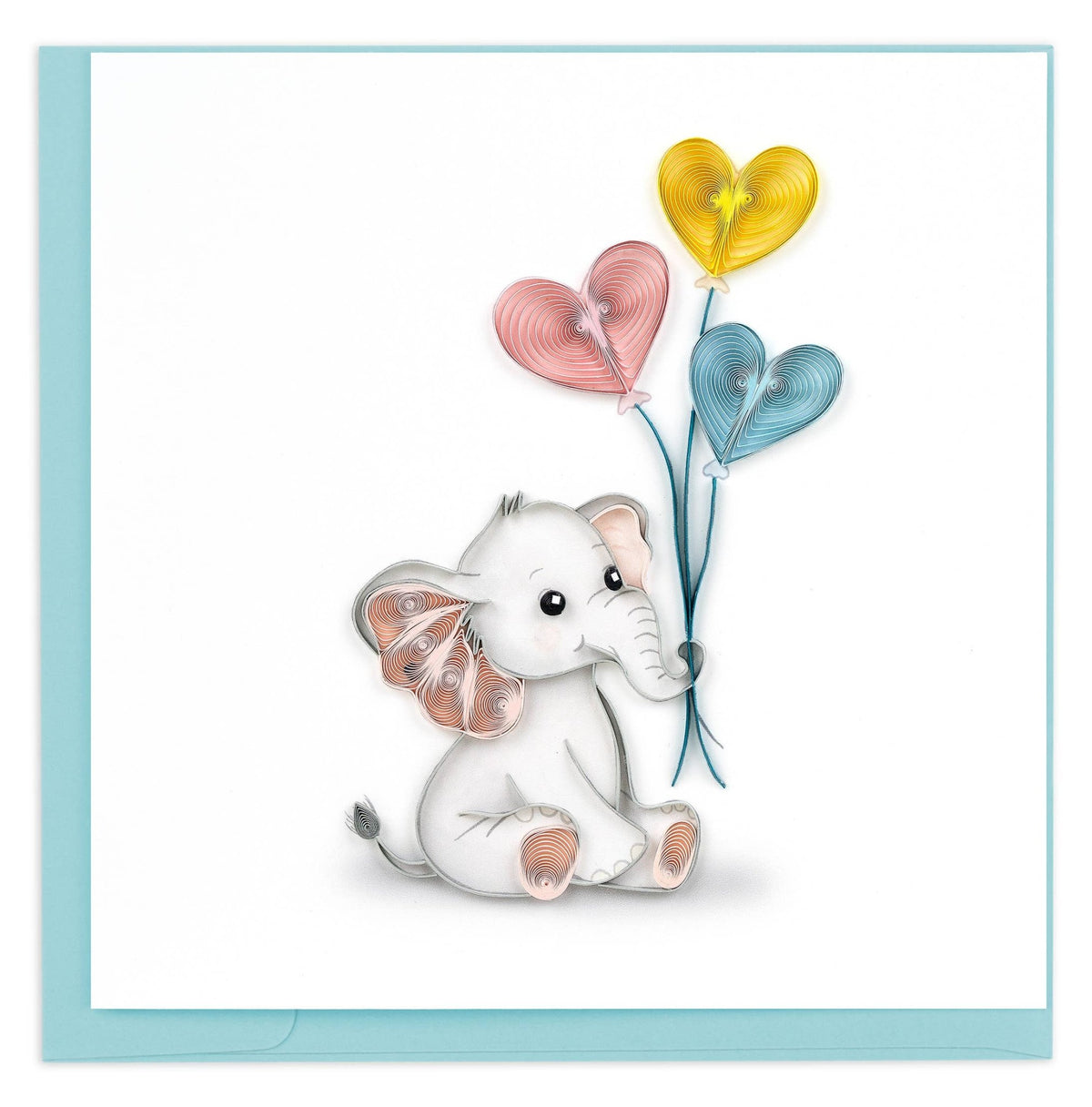 Quilled Baby Elephant Congrats Greeting Card - The Weitzman Museum Store - cg839