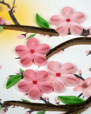 Quilled Cherry Blossoms Greeting Card - The Weitzman Museum Store - bl1408