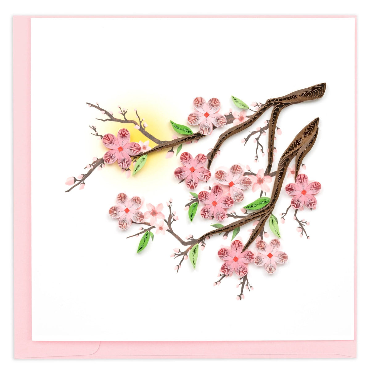 Quilled Cherry Blossoms Greeting Card - The Weitzman Museum Store - bl1408