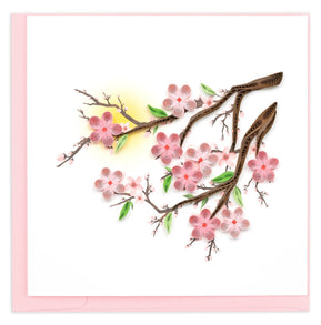 Quilled Cherry Blossoms Greeting Card - The Weitzman Museum Store - bl1408