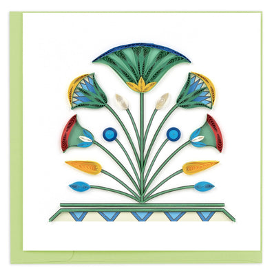 Quilled Egyptian Lotus Greeting Card - The Weitzman Museum Store - CM036