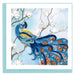 Quilled Peacock with White Flowers Greeting Card - The Weitzman Museum Store - CM025