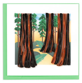 Quilled Redwood Trees Greeting Card - The Weitzman Museum Store - 1439