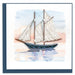 Quilled Schooner at Sunset Greeting Card - The Weitzman Museum Store - BL1414