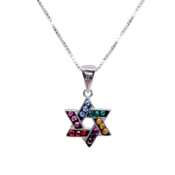 Rainbow Crystals Star Necklace - The Weitzman Museum Store - yasor20b