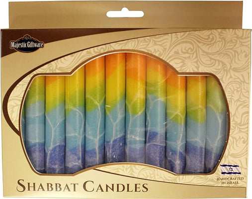 Rainbow Shabbat Candles - The Weitzman Museum Store - SC - SHSF - O