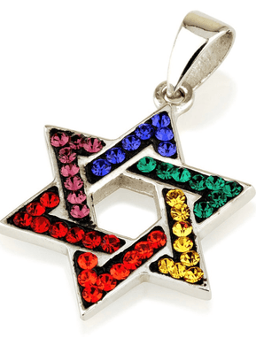 Rainbow Star of David Pendant - The Weitzman Museum Store - YASOR27A