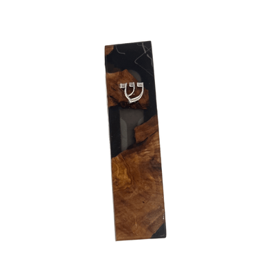 Resin and Olive Wood Mezuzah - The Weitzman Museum Store - 779560