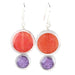 Resinique Double Circle Earrings - Red and Lavender - The Weitzman Museum Store - W - RE002RDPRL