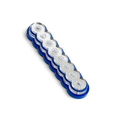 Retro Mezuzah in Blue or Silver - The Weitzman Museum Store - 806668