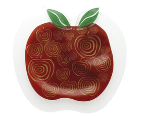 Rosh Hashanah Apple Shaped Glass Dish - The Weitzman Museum Store - AP-1001