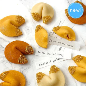 Rosh Hashanah Golden Fortune Cookie Marzipan - The Weitzman Museum Store - 