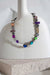 Round Bauhaus Necklace - Silver & Rainbow - The Weitzman Museum Store - BH09SLRB-JN