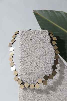 Round Squares Bauhaus Necklace - Gold - The Weitzman Museum Store - BH22GD-JN