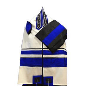 Royal Blue & Black Tallit - The Weitzman Museum Store - ADEB - 805