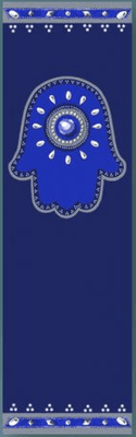 Royal Blue Hamsa Car Mezuzah - The Weitzman Museum Store - CM151