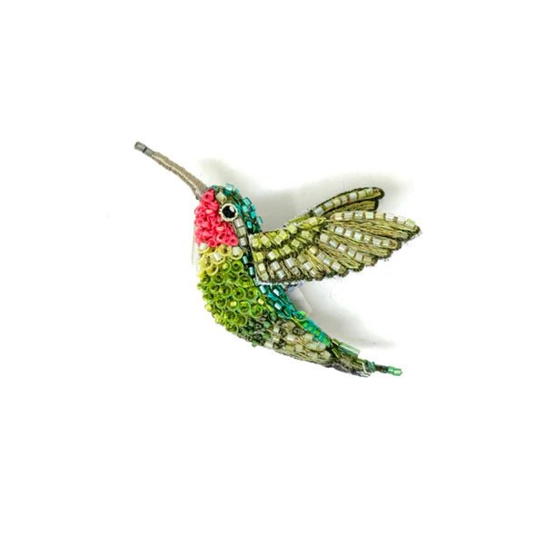 Ruby Throated Hummingbird Brooch Pin - The Weitzman Museum Store - 