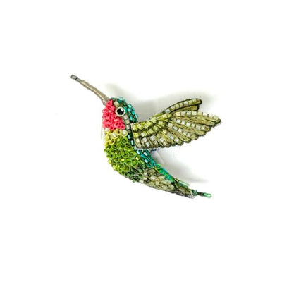 Ruby Throated Hummingbird Brooch Pin - The Weitzman Museum Store - 