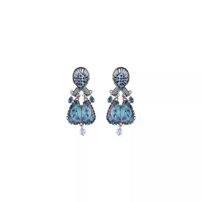 Sea Blue Shell Earrings - The Weitzman Museum Store - 011R2050